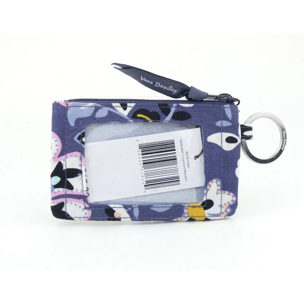 Vera Bradley Charmont Meadow Cotton Zip Id Case NWT - Picture 2 of 2